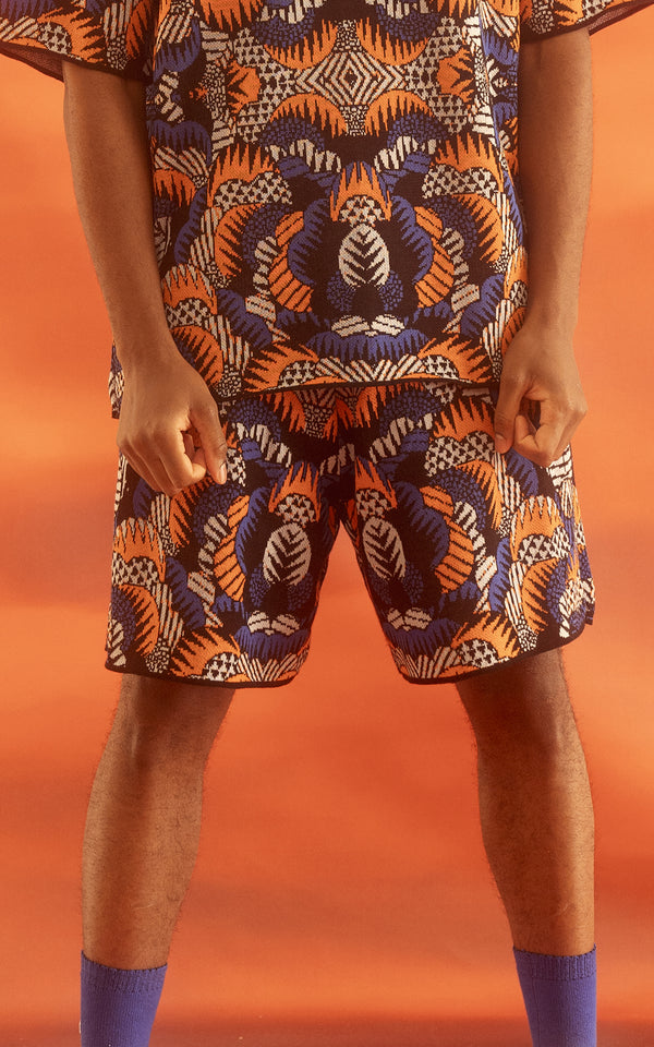 SHORT JACQUARD IN MAGLIERIA 100% COTONE