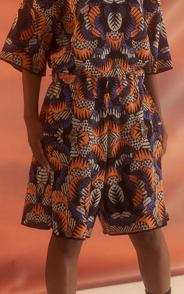 SHORT JACQUARD IN MAGLIERIA 100% COTONE