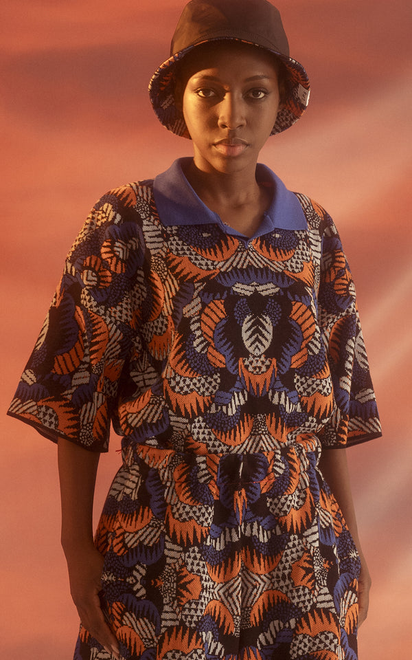POLO JACQUARD IN MAGLIERIA 100% COTONE