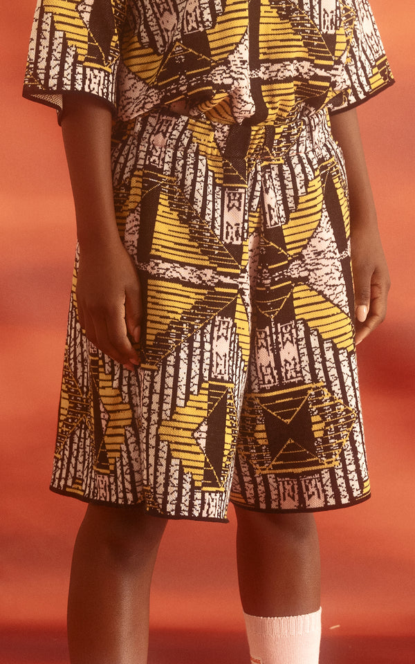 SHORT JACQUARD IN MAGLIERIA 100% COTONE