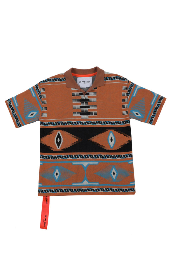 POLO JACQUARD IN MAGLIERIA 100% COTONE
