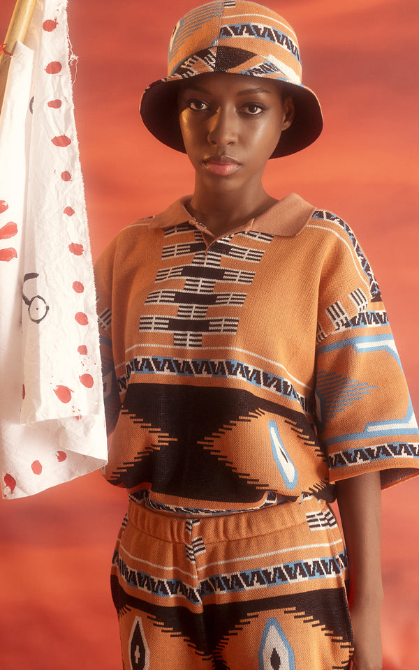 POLO JACQUARD IN MAGLIERIA 100% COTONE