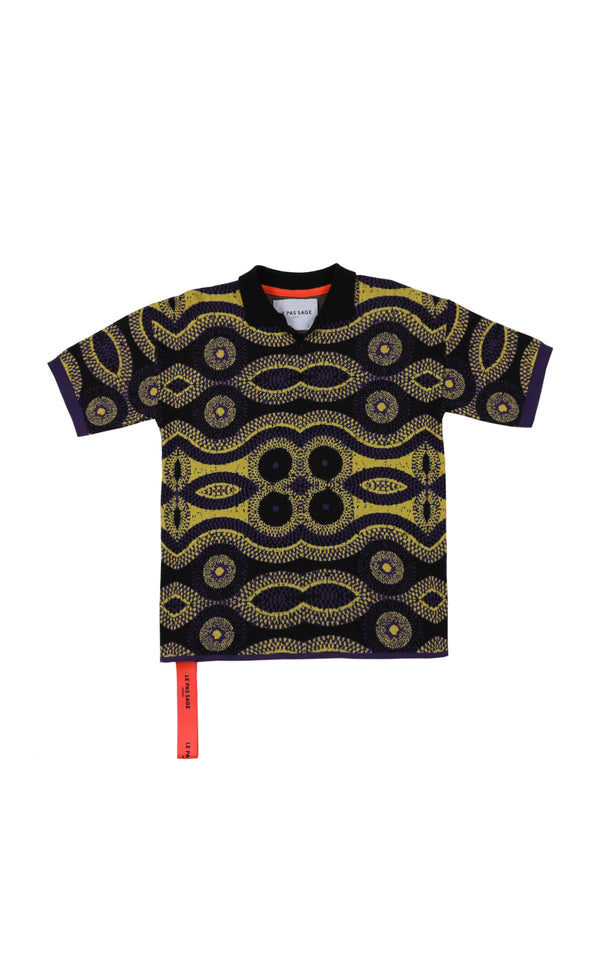 POLO JACQUARD IN MAGLIERIA 100% COTONE