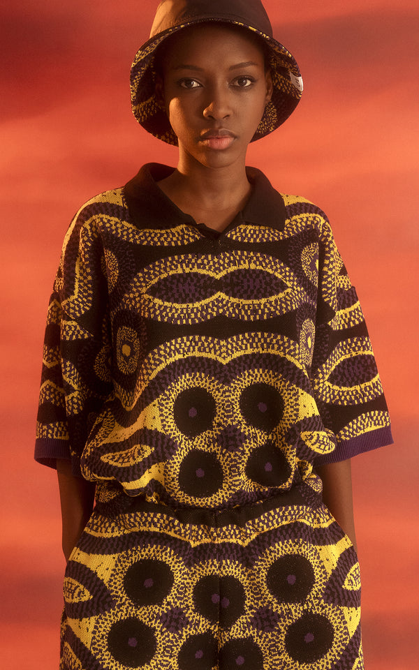 POLO JACQUARD IN MAGLIERIA 100% COTONE